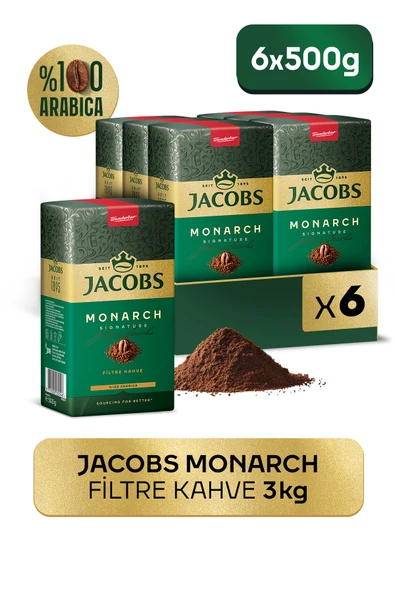 Monarch Filtre Kahve 2 X 500 gr  3'lü Set  3kg ürün görseli 1