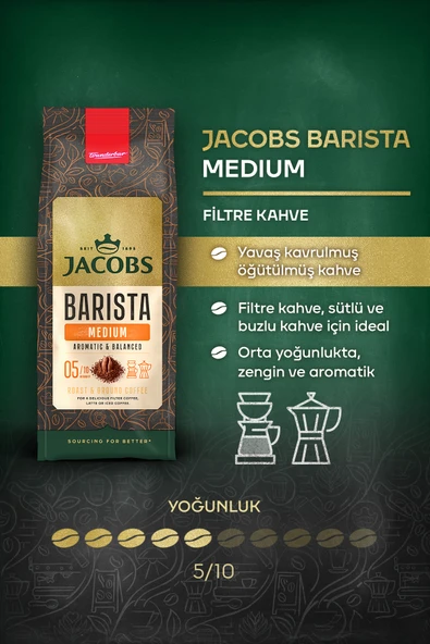 Jacobs Barista Medium Filtre Kahve 200gr - Resim 2