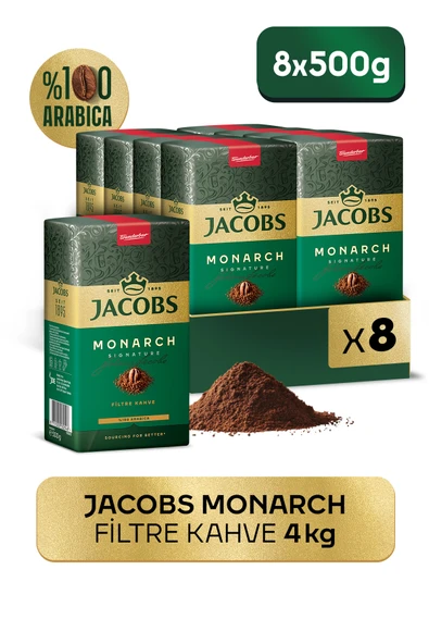Monarch Filtre Kahve 2 X 500 gr  4'lü Set 4 kg ürün görseli 1