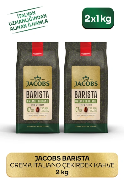 Jacobs Barista Editions Çekirdek Kahve Crema Italiano 2'li Paket (1 kg x 2) ürün görseli 1