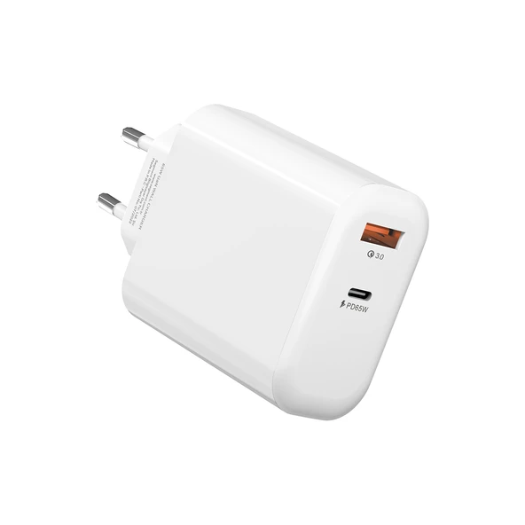 Sl-Ec69 Gan Pd 65W - Qc 18W Type Usb-C +Usb A Hızlı Beyaz Ev-Notebook Şarj Adaptör ürün görseli 1
