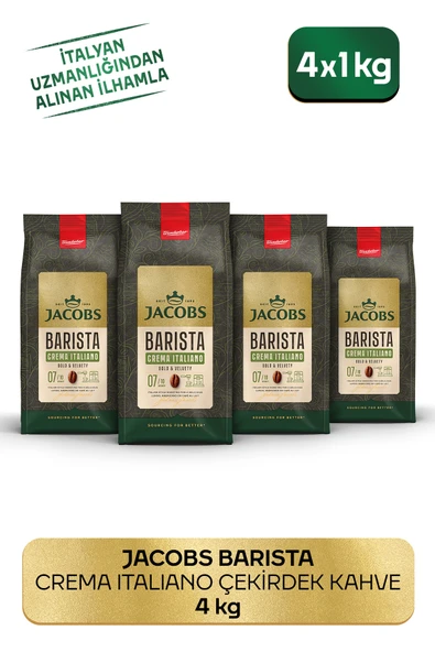 Barista Editions Çekirdek Kahve Crema Italiano 1kg X 4 Paket ürün görseli 1