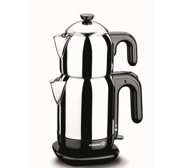 Korkmaz A369 Demtez Inox Siyah 1600 W Çelik Çay Makinesi ürün görseli 1