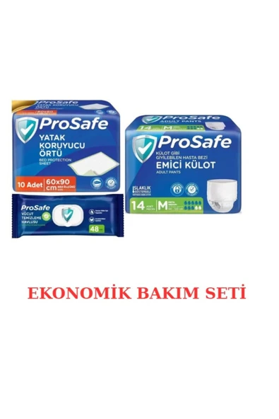 Ekonomik Hasta Bakım Seti M Beden – Emici Külot, Yatak Koruyucu Örtü ve Temizleme Havlusu ürün görseli 1