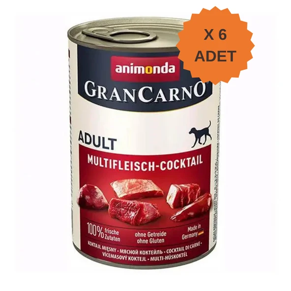 Animonda GranCarno Karışık Etli Yetişkin Köpek Konservesi 400Gr X 6 Adet ürün görseli 1