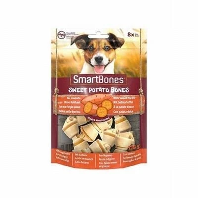 Smart Bones Tatlı Patatesli Küçük Irklar İçin Düğümlü Köpek Ödül Kemiği (8li) 128Gr ürün görseli 1