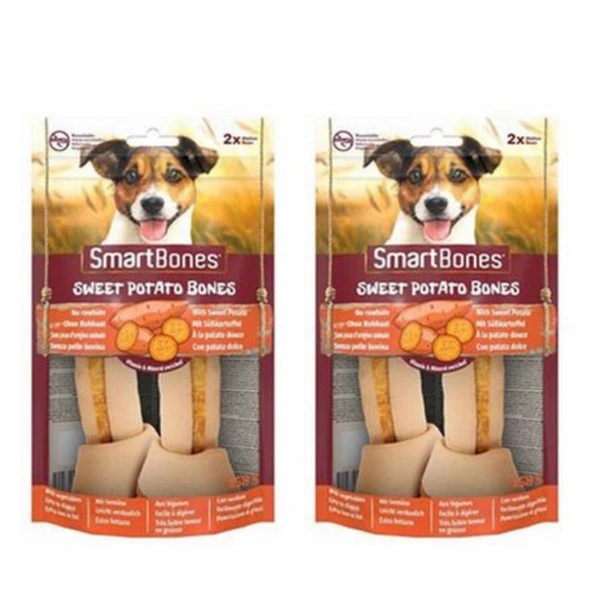 Smart Bones Tatlı Patatesli Orta Irklar İçin Düğümlü Köpek Ödül Kemiği (2li) 158Gr X 2 Adet ürün görseli 1