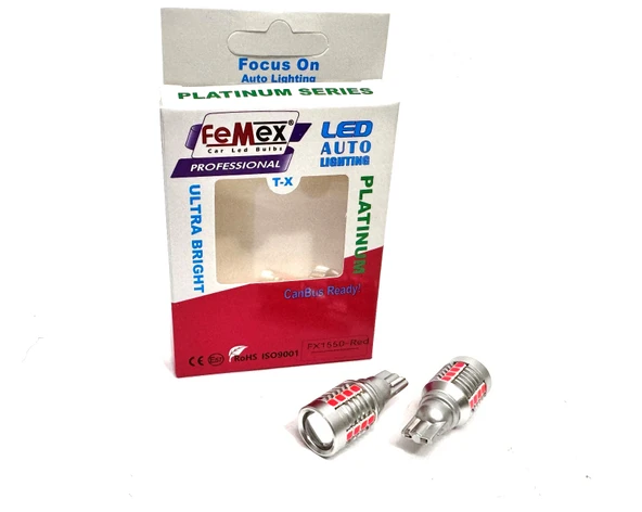 FEMEX Platinum Mercekli T15 W16W 3035 Chip 18smd Kırmızı 10W Led Ampul ürün görseli 1