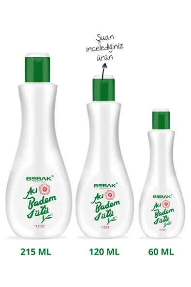 Bebak Acı Badem Sütü 120 ml - Resim 3