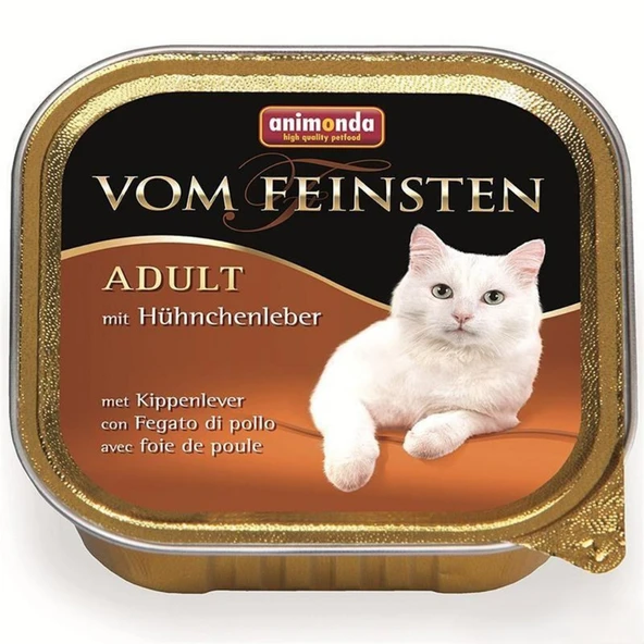 Animonda Vom Feinsten Tavuklu ve Ciğerli Yetişkin Kedi Konservesi 100Gr ürün görseli 1