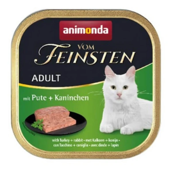 Animonda Vom Feinsten Hindili ve Tavşanlı Yetişkin Kedi Konservesi 100Gr ürün görseli 1
