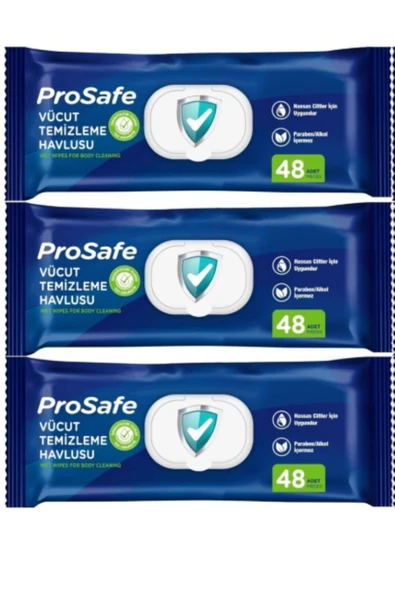 Vücut Temizleme Havlusu / Vücut Temizleme Mendili 48'li X3 paket ürün görseli 1