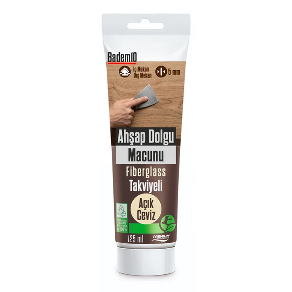 AÇIK CEVİZ RENK Ahşap Parke Tamir Macunu Mobilya Masa Dolgu Çatlak Çizik Giderici 125 ML ürün görseli 1