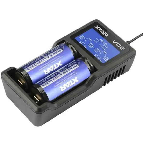 Xtar Vc2 İkili Li-ion Pil Şarj Cihazı ürün görseli 1