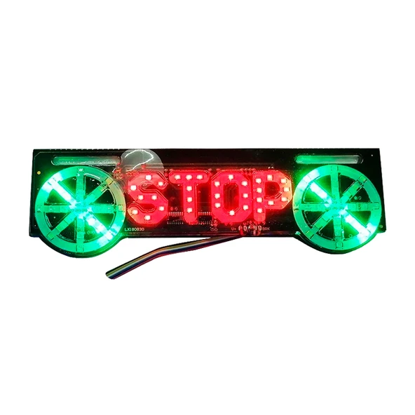 ELEKTRİKLİ İŞARET CİHAZI 12V STOP YAZILI (220X70MM) ürün görseli 1