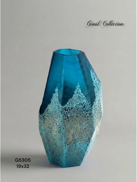 Gönül Mutfak Dekoratif Cam Vazo 19x32 cm ürün görseli 1