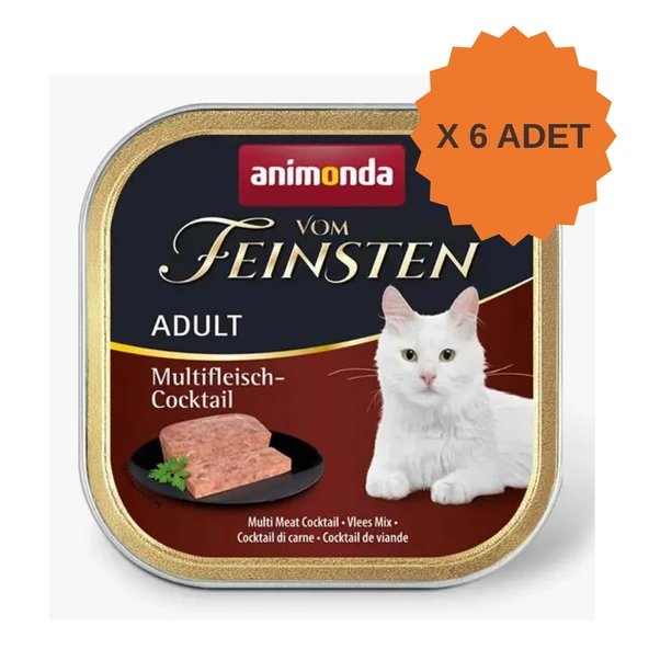 Animonda Vom Feinsten Karışık Etli Yetişkin Kedi Konservesi 100Gr X 6 Adet ürün görseli 1