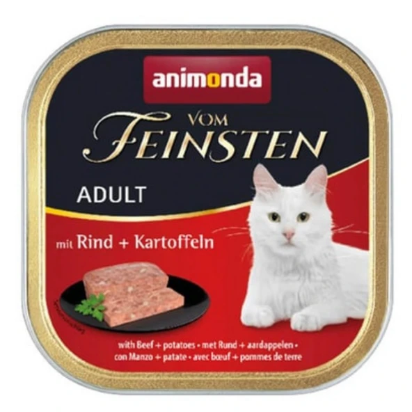 Animonda Vom Feinsten Biftekli ve Patatesli Yetişkin Kedi Konservesi 100Gr ürün görseli 1