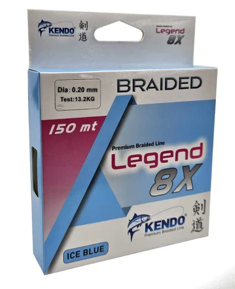 Kendo Legend X8 150M Ice Blue Örgü İp  0,14 mm ürün görseli 1