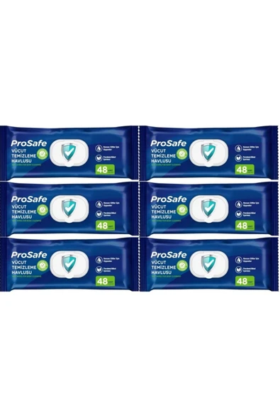 Vücut Temizleme Havlusu / Vücut Temizleme Mendili 48'li X6 paket ürün görseli 1