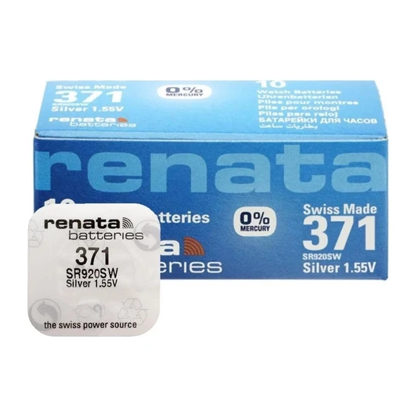 Renata 371 Sr920sw 1.55v Alkalin Saat Pili 10 Adet ürün görseli 1