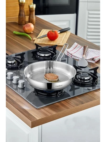 Cooker Lara Saplı Çelik Tava 26 cm ürün görseli 1