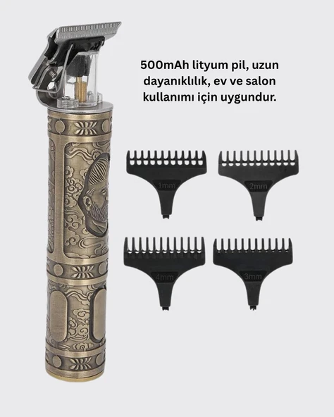 Dayanıklı Çelik Kafa ve Güçlü Motorlu Saç Sakal Makinesi ürün görseli 1