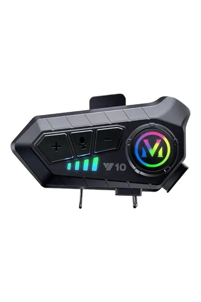 Kask Kulaklık Y10 intercom Rgb Işıklı Motosiklet Otomotik Cevaplama ürün görseli 1