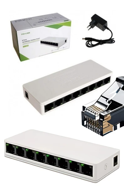 PIX -LINK LV-SW08 SWITCH ETHERNET 8 PORT 10/100MBPS - Resim 5