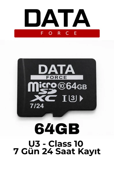 DataForce 64GB U3 Hafıza Kartı | Kamera, Telefon ve DVR Uyumlu ürün görseli 1