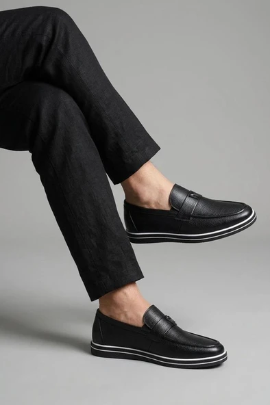 Pisagor PS-5182 Erkek Günlük Hakiki Deri Loafer Ayakkabı ürün görseli 1