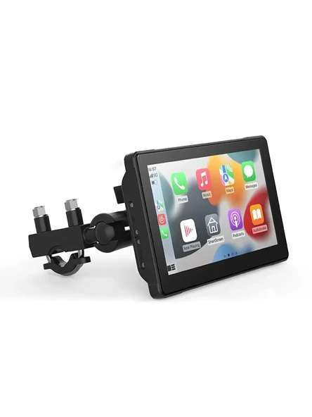 7'' CarPlay Motosiklet Gidon için Su Geçirmez Navigasyon Akıllı Ekran İOS ve Android Uyumlu ürün görseli 1