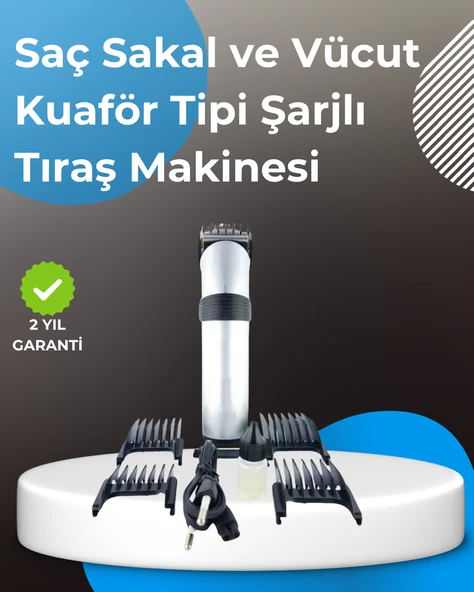 Profesyonel Saç ve Sakal Tıraş Makinesi - Tam Aksesuar Setli ürün görseli 1