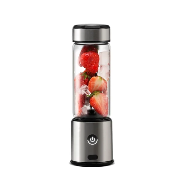 450 ml Taşınabilir Smoothie Blender Şarjlı Paslanmaz Çelik Bıçaklı Mikser Yedek Silion Kapaklı ürün görseli 1