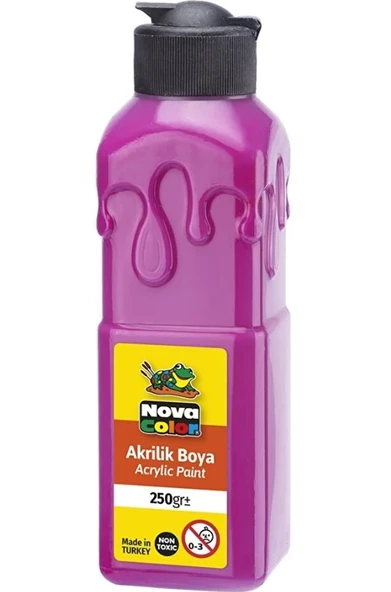 Magenta Akrilik Boya 250 gr 1 Adet Su Bazlı Akrilik Boyası Hobi Sanatsal Boy Tuval Ahşap Metal ürün görseli 1