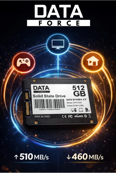 DataForce 512GB SSD 2.5” SATA III – Hızlı Açılış, Sessiz - Resim 5