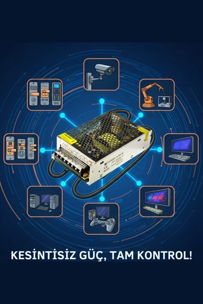 Hightek 12V 10A METAL KALIN KASA ADAPTÖR - Resim 6