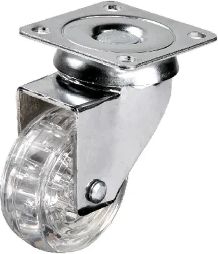301 - 50x20 Mm Şeffaf Makaralı Tablalı Teker ürün görseli 1