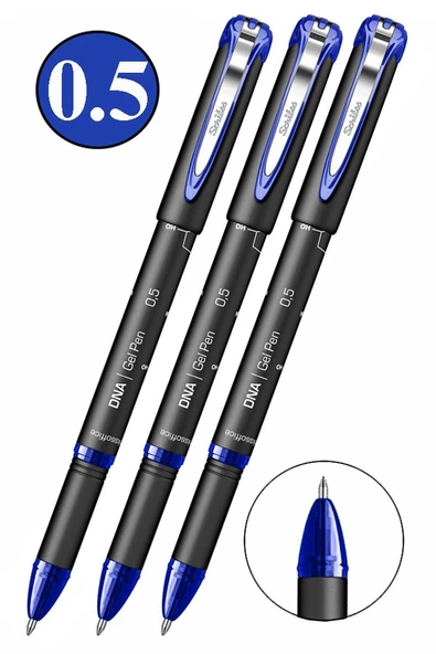 Mavi Pilot Kalem DNA Gel Pen 3 Adet Scrikss Pilot Kalem 0.5mm Roller Uç Pilot Kalem İnce Uçlu Likit Mürekkepli Pilot ürün görseli 1