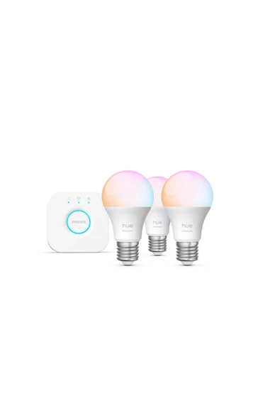 Philips Hue Essential 3'lü E27 Ampul Başlangıç Seti 806 Lumen - Resim 2