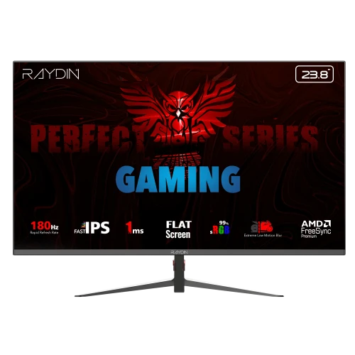 RAYDIN MM24DFI-180HZ, 23.8", 1ms, 180Hz, Full HD, HDMI, DP, IPS LED, Flat, Frameless, FreeSync Gaming Monitör ürün görseli 1