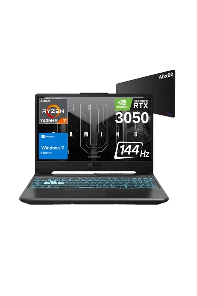 ASUS TUF A15 FA506NCR AMD R7 7435HS 32GB 1TB SSD RTX3050 15.6" 144Hz FHD W11H - Mouse Pad Wz9 ürün görseli 1