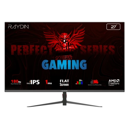 RAYDIN MM27DFI-180HZ, 27", 1ms, 180Hz, Full HD, HDMI, DP, IPS LED, Flat, Frameless, FreeSync Gaming Monitör ürün görseli 1