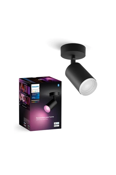 Philips Hue Fugato Akıllı Led Spot Lamba 1x4.2W (Siyah) v2 ürün görseli 1