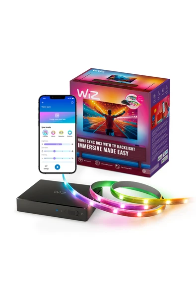 Wiz HDMI Sync Box Seti 75'' - 85'' TV'ler ile uyumlu (Led Işıklar dahildir) ürün görseli 1