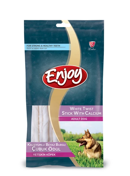 Enjoy Beyaz Burgu Stick Köpek Ödül Maması 14 Cm 5-7 Gr 100 Lü ürün görseli 1