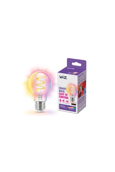 Wiz RGB Filament Şeffaf 40W A60 E27 Akıllı Ampul ürün görseli 1