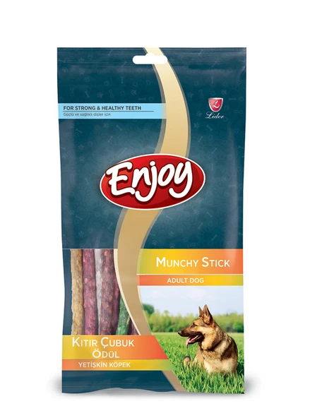 Enjoy Munchy Renkli Burgu Stick Köpek Ödül Maması 14 Cm 6-7 Gr 100 Lü ürün görseli 1