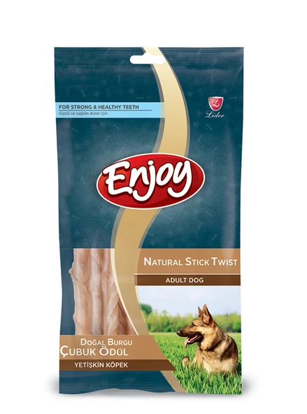 Enjoy Natural Burgu Stick Köpek Ödül Maması 14 Cm 5-7 Gr 100 Lü ürün görseli 1