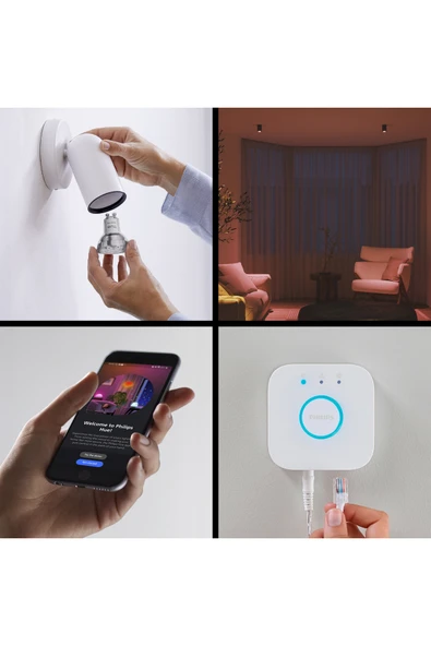 Philips Hue Essential 3'lü GU10 Spot Başlangıç Seti 345 Lumen - Resim 4